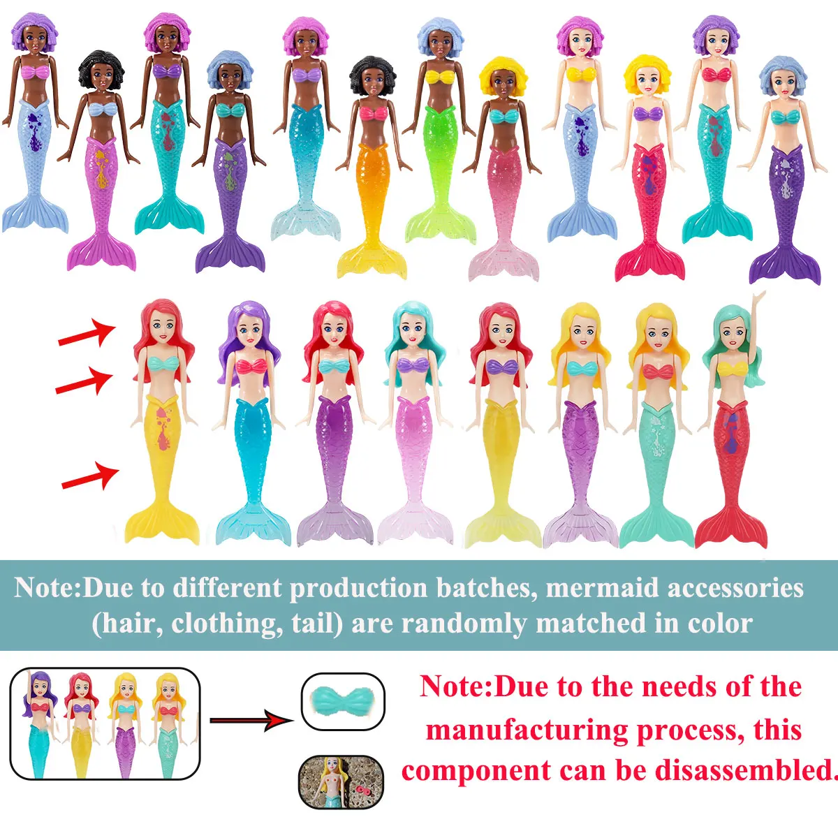 Set de juguetes de sirena para niños