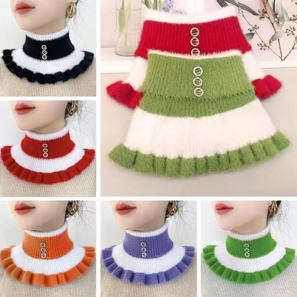 Protector de cuello terciopelo bebés – Diseño raya diamante, invierno cálido - imagen 2