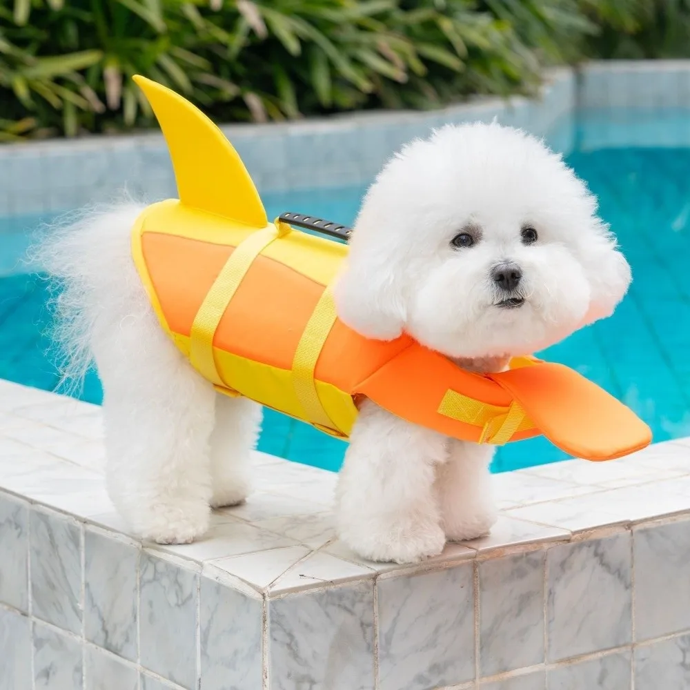 Chaleco salvavidas tiburón para perros, alta visibilidad ajustable - imagen 3