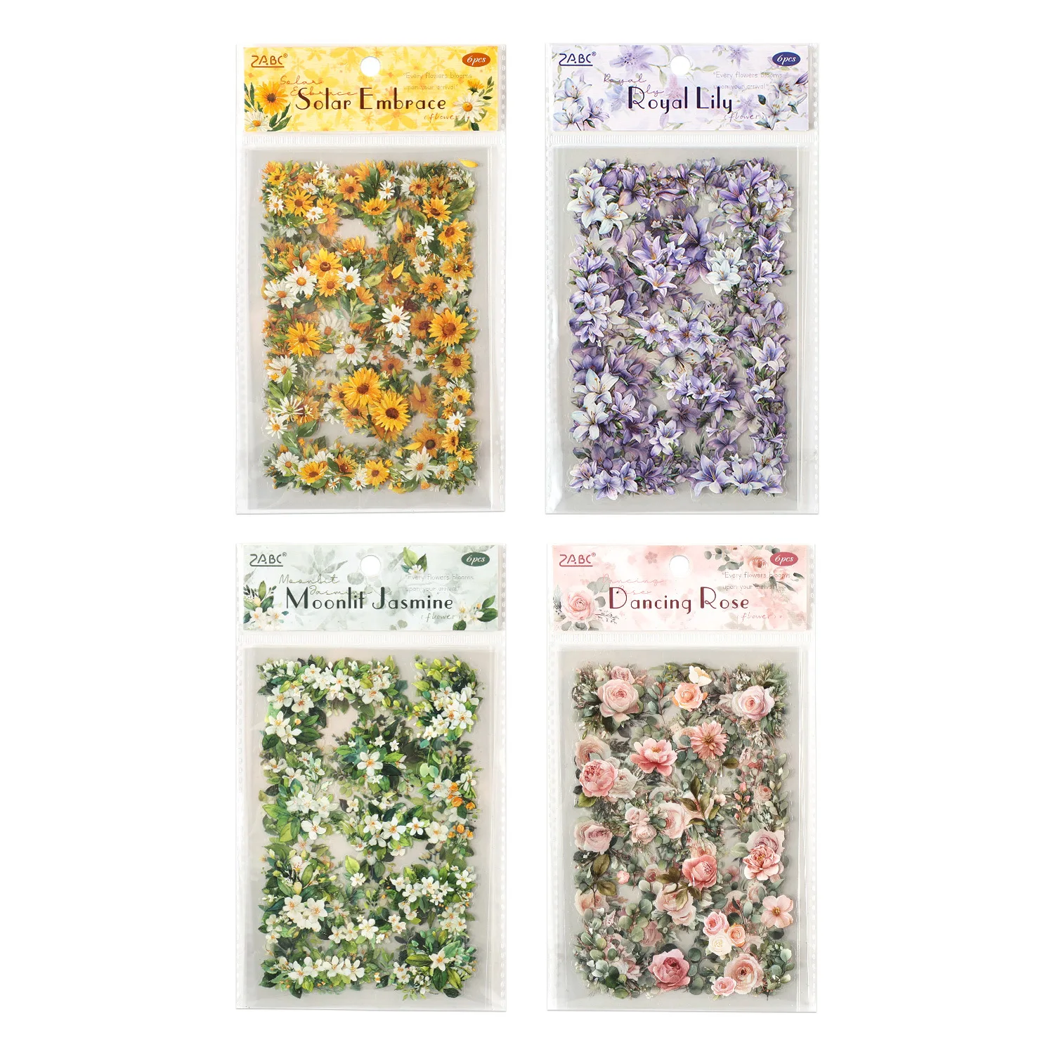 Pegatinas florales PET estilo INS para cuadernos y scrapbooking - imagen 2