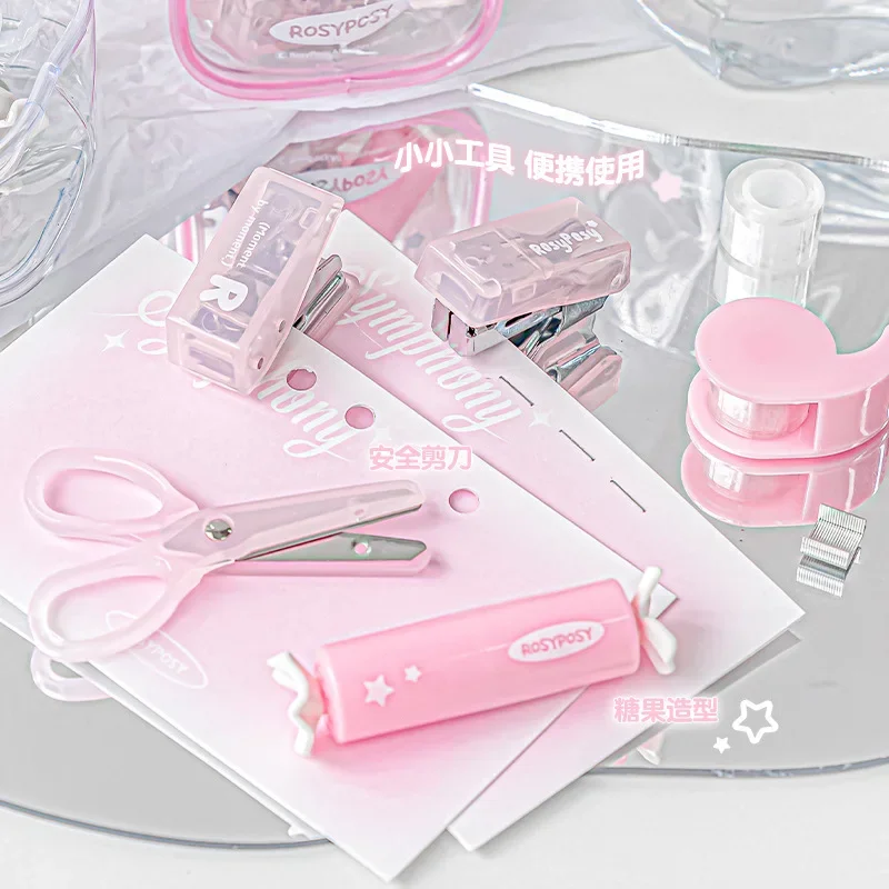 Kit de manualidades portátil con perforador y grapadora para niños - imagen 2