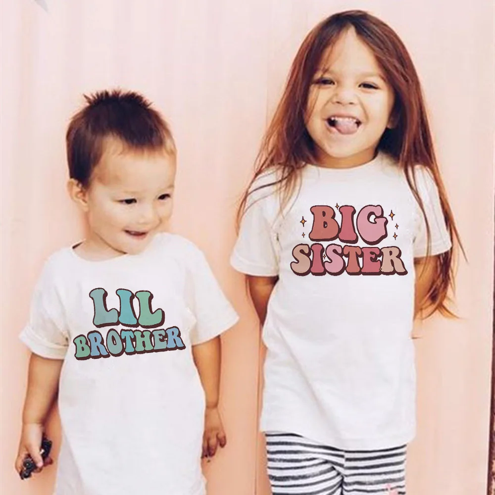 Camiseta a juego hermano y hermana estampado familiar - imagen 4