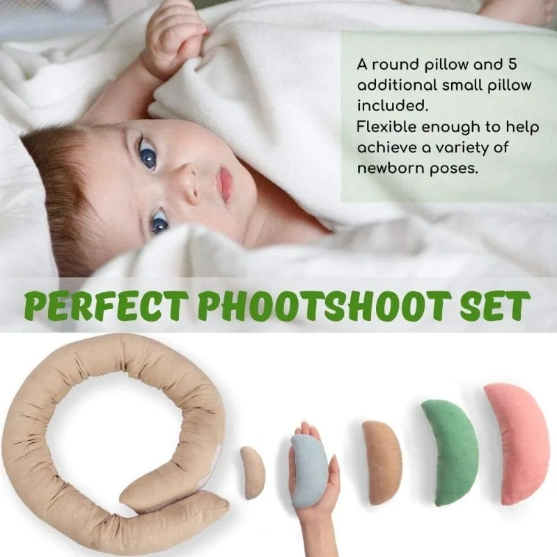 Juego de accesorios para fotos de recién nacido con almohada Donut - imagen 4