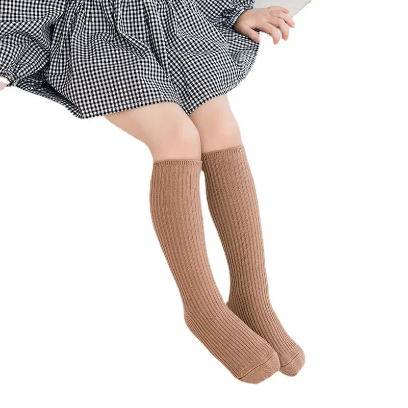 Calcetines escolares altos de algodón peinado para niños sin tacón - imagen 2