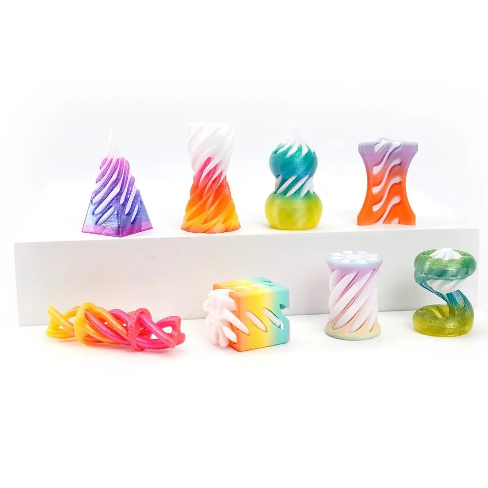 Pirámide imposible impresa en 3D de cono espiral decorativa - imagen 3