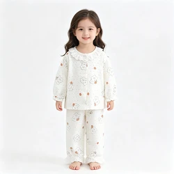 Pijama de verano para niña estilo princesa, manga larga