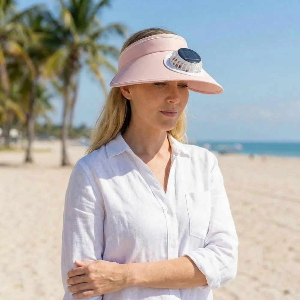 Sombrero de sol ala ancha ventilado transpirable para playa - imagen 5