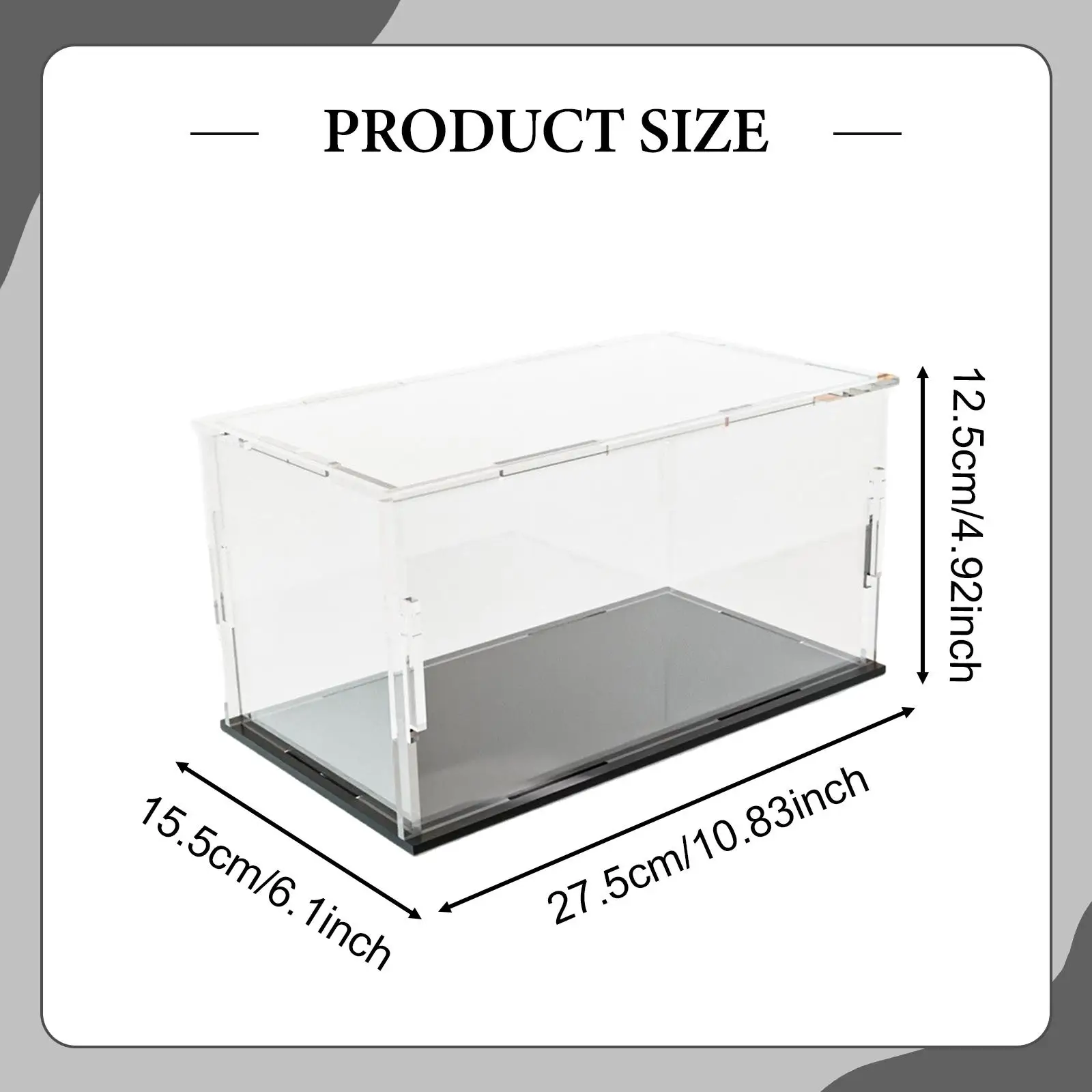Vitrina de acrílico transparente apilable a prueba de polvo - imagen 3