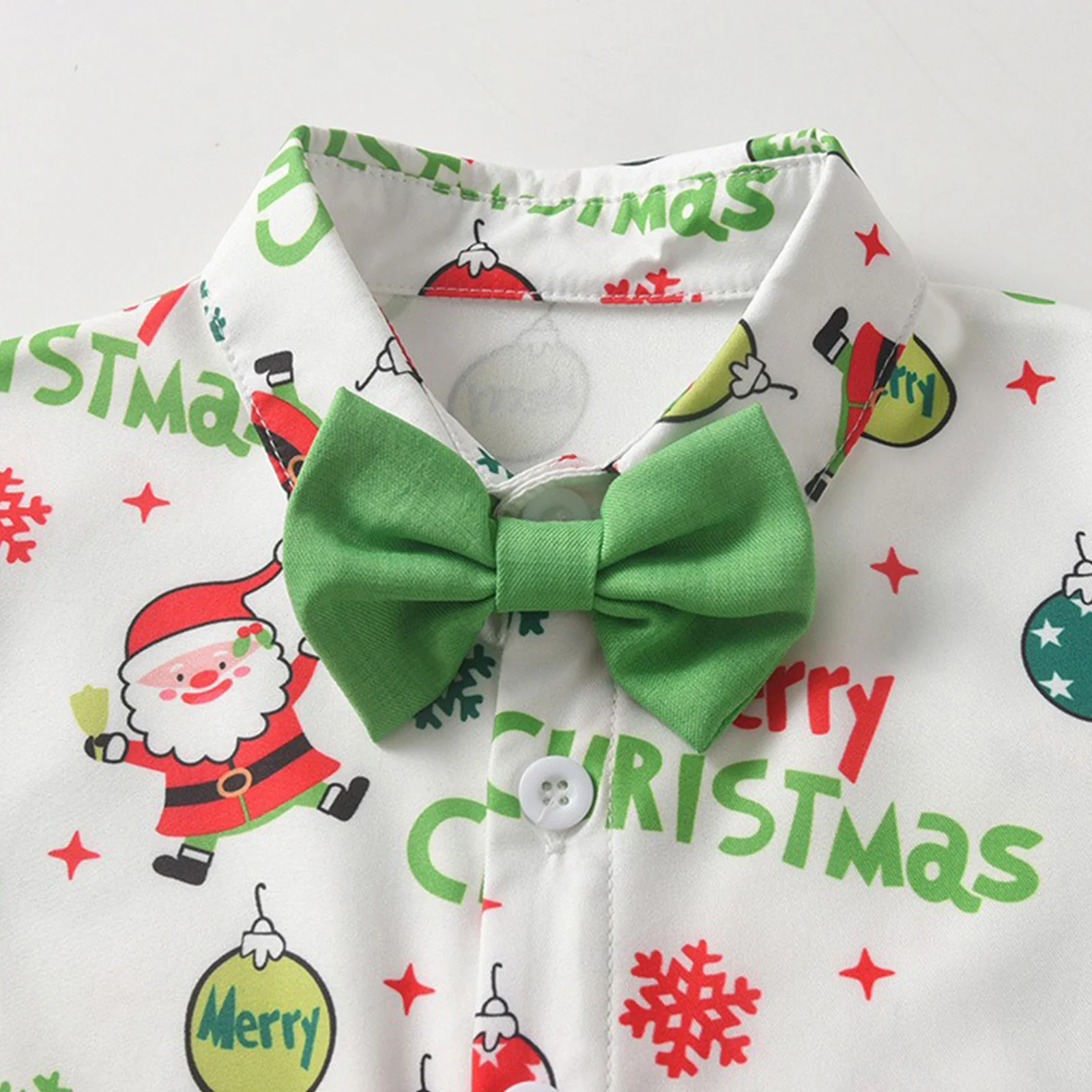 Traje caballero Navidad para niño – Camisa Papá Noel y tirantes - imagen 3
