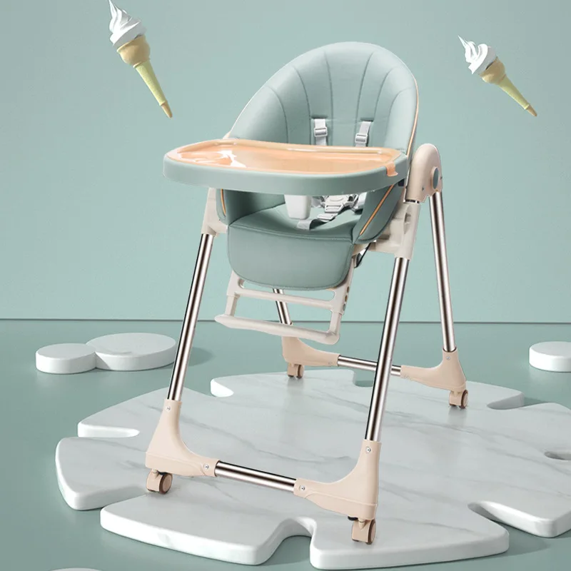 Silla alta plegable para bebés y niños - asiento comedor portátil - imagen 5