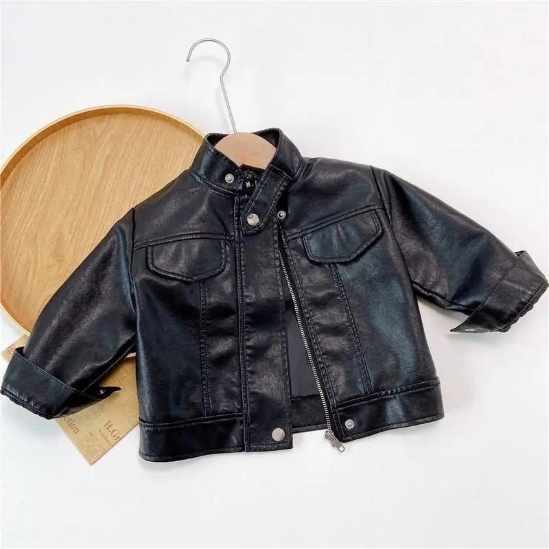 Chaqueta de piel sintética infantil para otoño y primavera - imagen 5