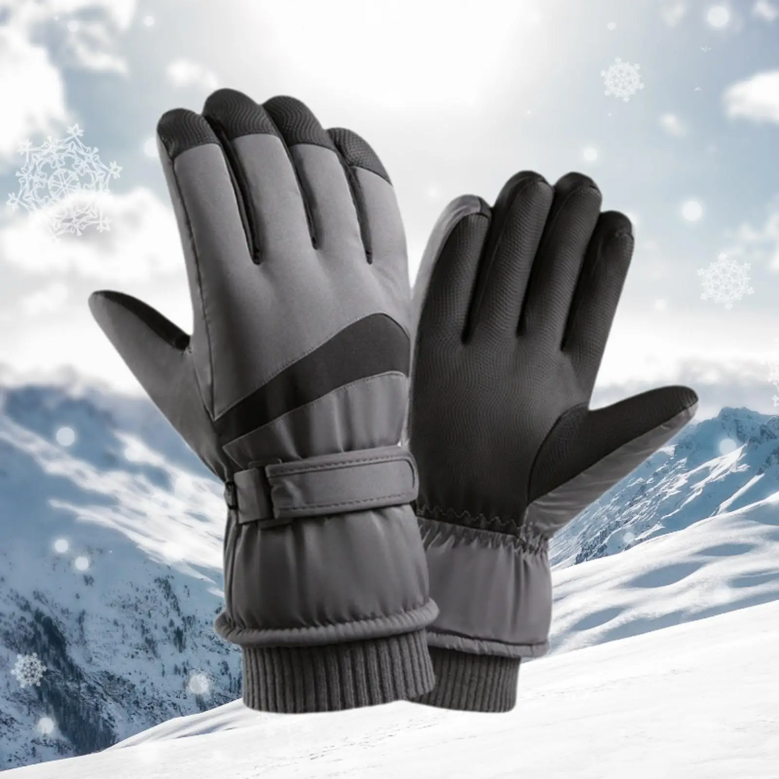 Guantes extendidos mostrando su tamaño