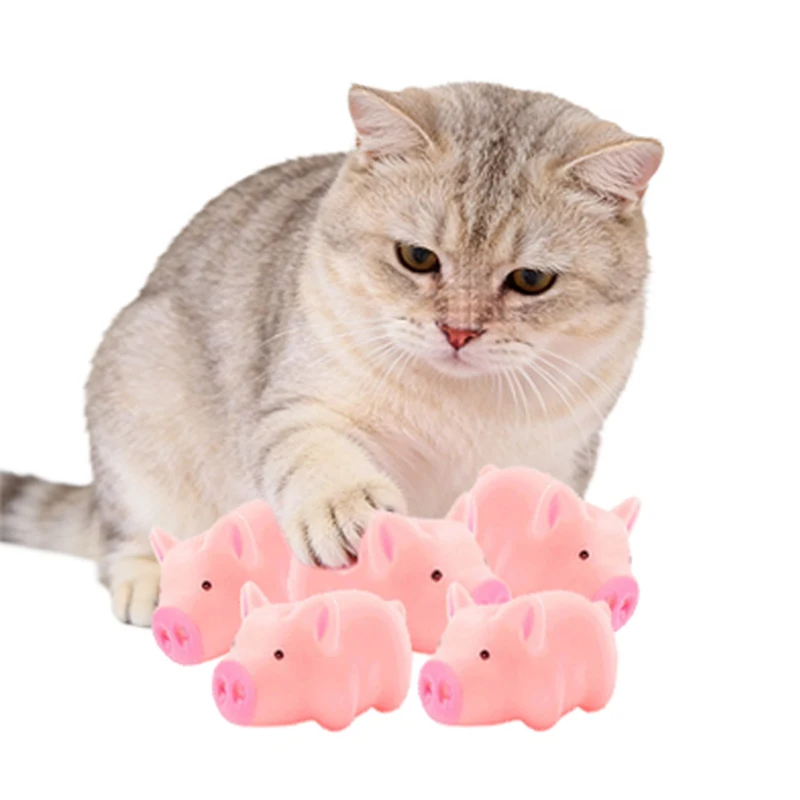 Cerdito de goma rosa con sonido, juguete infantil decorativo - imagen 2
