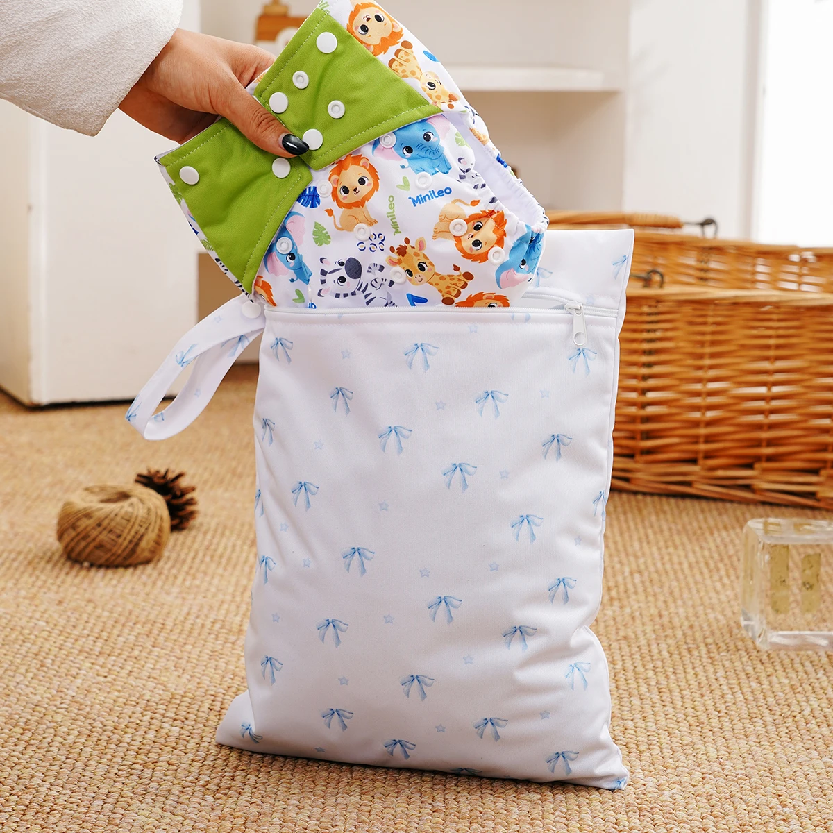 Happyflute Bolsa pañales impermeable para húmedos y secos, lavable - imagen 5
