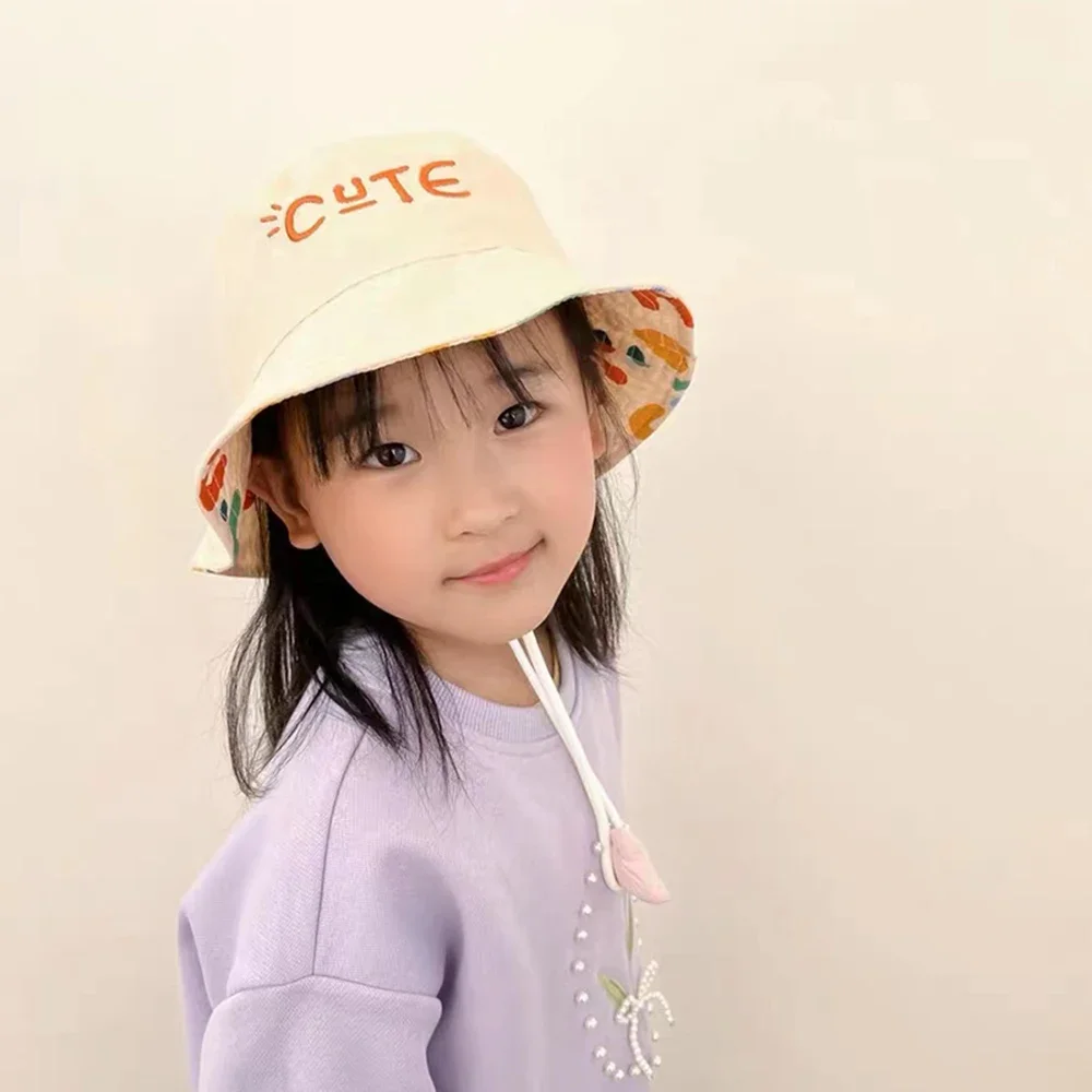 Sombrero de cubo reversible para bebé con letras bordadas - imagen 3