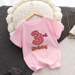 Camiseta cumpleaños niño con donut – Top festivo para niños