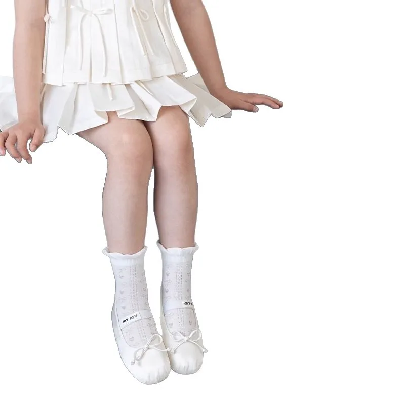 Calcetines de algodón con volantes princesa tobilleros para niños - imagen 3