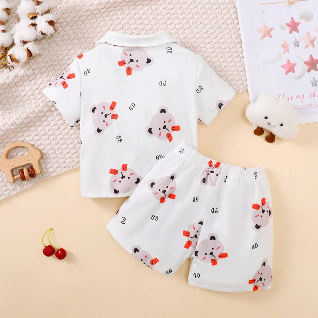 Conjunto pijama bebé verano: camiseta manga corta y pantalón corto - imagen 3