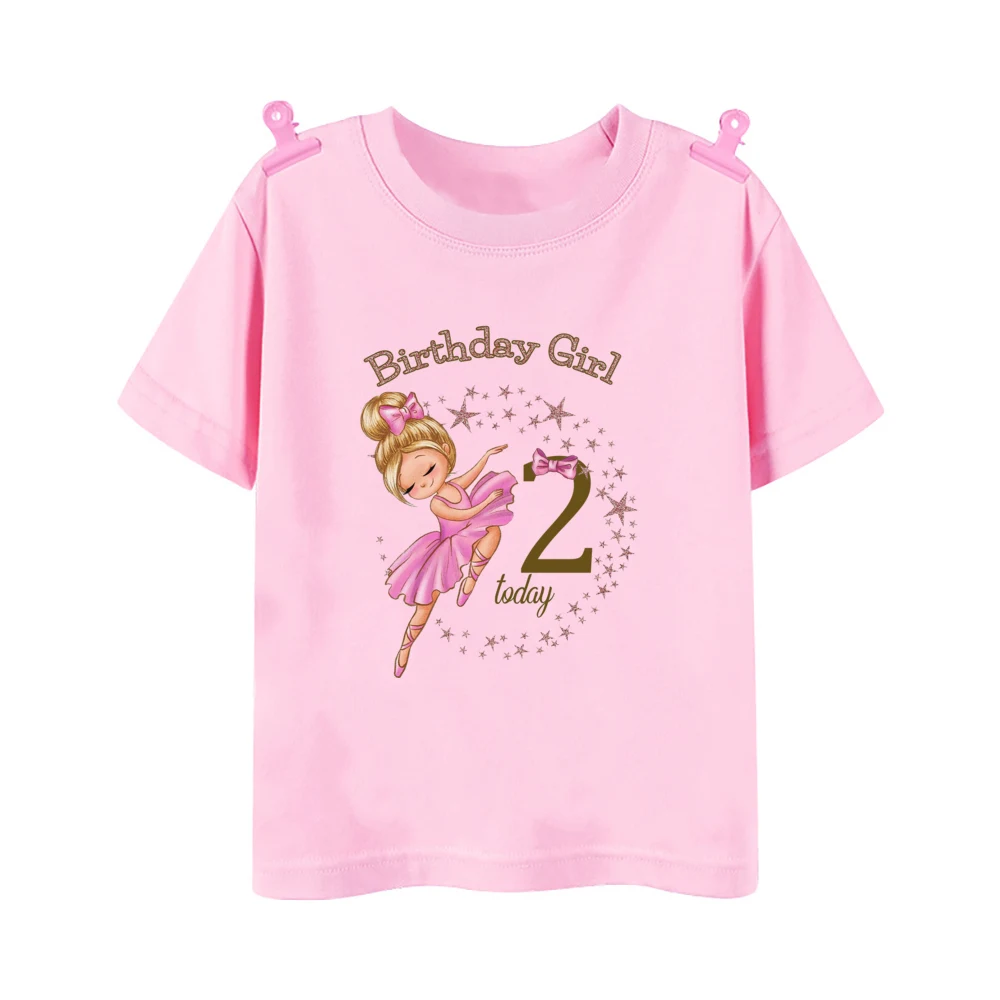 Camiseta manga corta con diseño bailarina para niñas - imagen 3