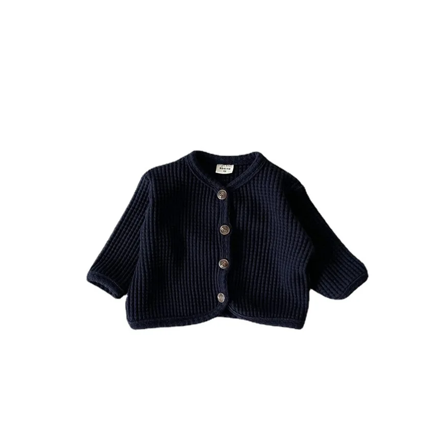 Cárdigan de punto waffle para niño – Estilo primavera - imagen 3