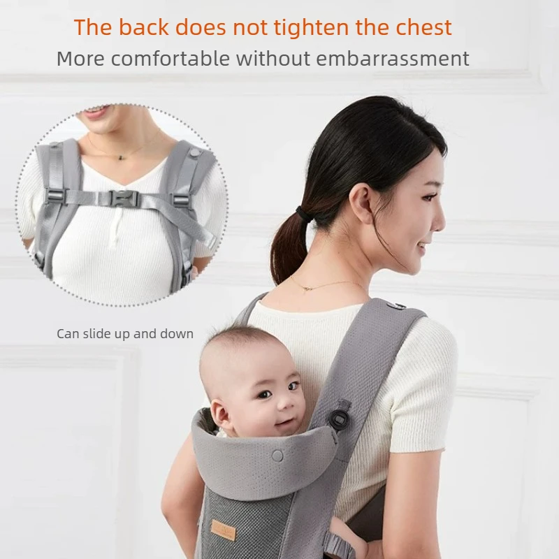 Portabebés ergonómico doble uso frontal y trasero ligero transpirable - imagen 2