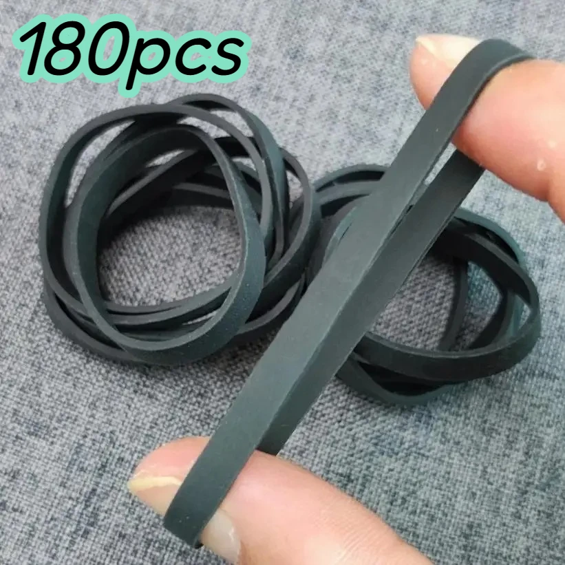 Bandas elásticas grandes de goma negra resistentes y estirables - imagen 3