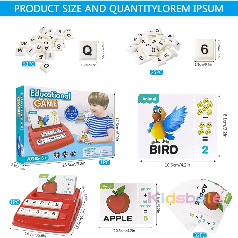 Juguetes educativos de letras, números y colores para aprender lectura - imagen 3