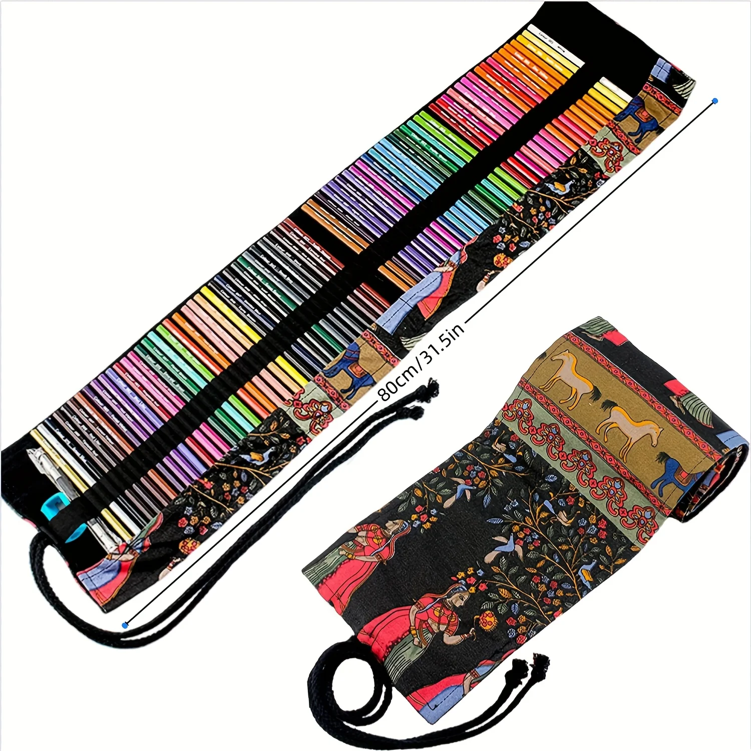 Estuche enrollable de lona cerrado