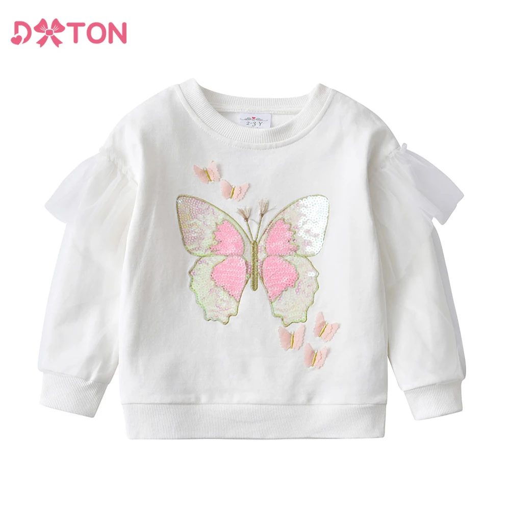 Sudadera con lentejuelas para niña – Camiseta manga larga primavera/otoño - imagen 2