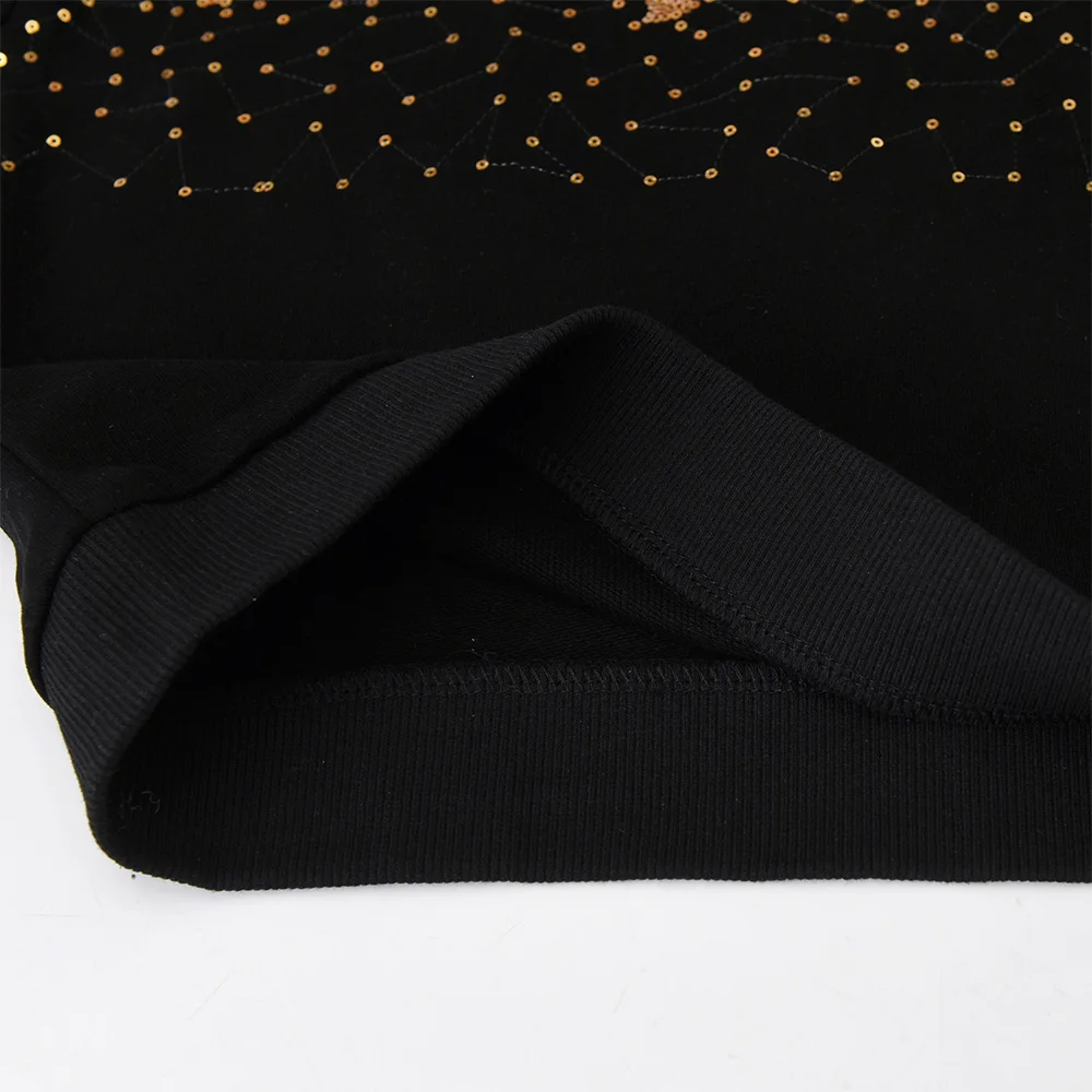 DXTON Sudadera de algodón para niñas con lentejuelas y estrellas - imagen 3