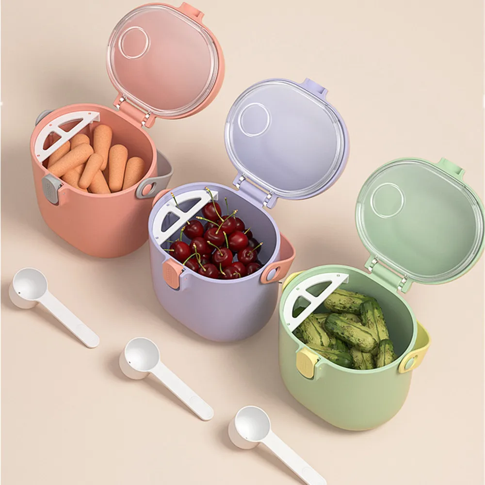 Dispensador portátil de fórmula con caja almacenamiento para bebés