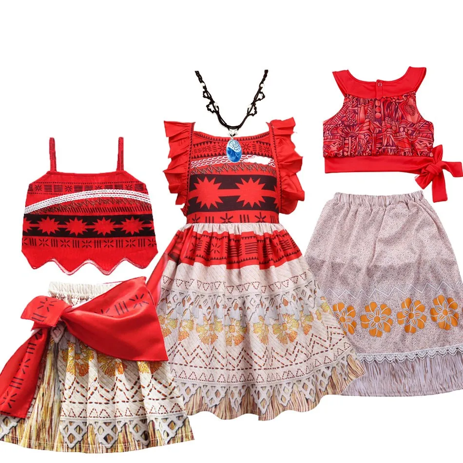 Vestido Vaiana para niña – Disfraz princesa azul Disney