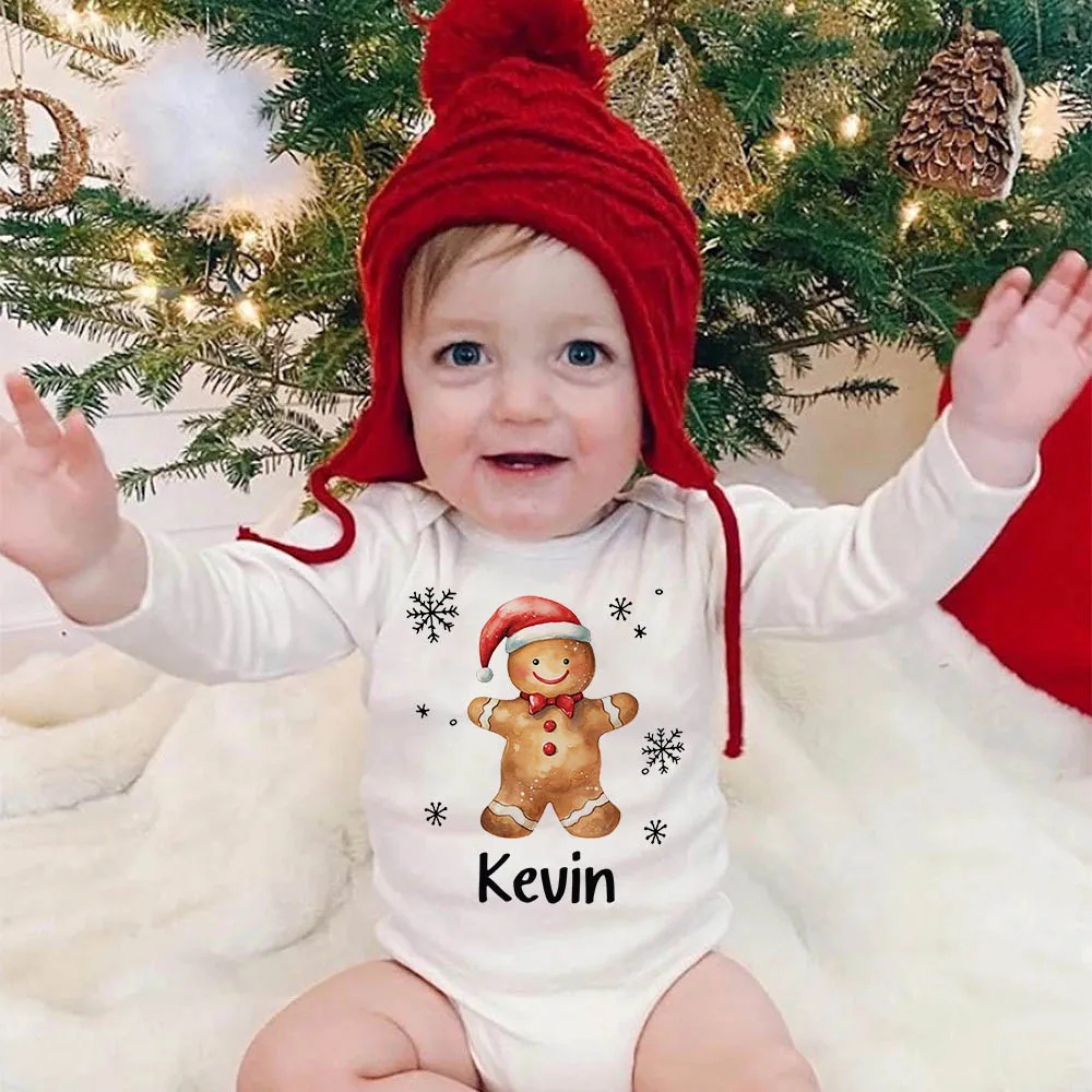 Pelele Papá Noel personalizado con nombre para bebé recién nacido - imagen 2