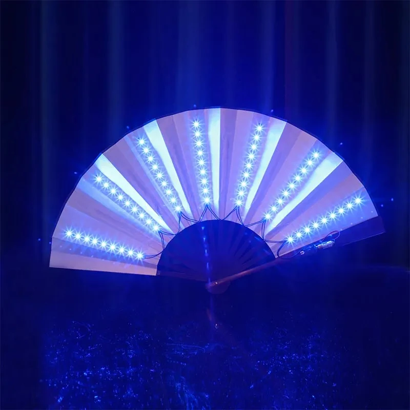Abanico LED plegable luminoso para fiestas y espectáculos nocturnos - imagen 5
