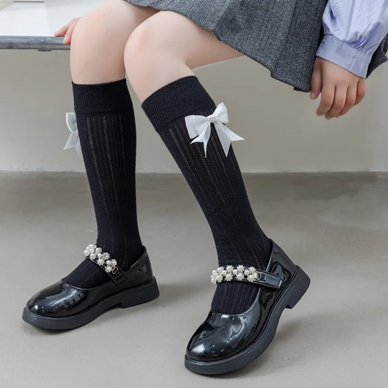 Calcetines altos de verano de malla transpirables finos para niñas - imagen 5