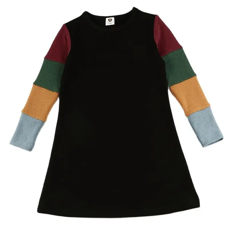 Vestido de algodón con manga de gofre para niña – Invierno - imagen 3