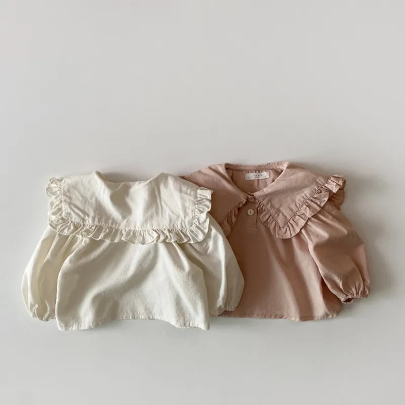 Camisa de encaje a cuadros para niña –MILANCEL, blusa con solapa dulce