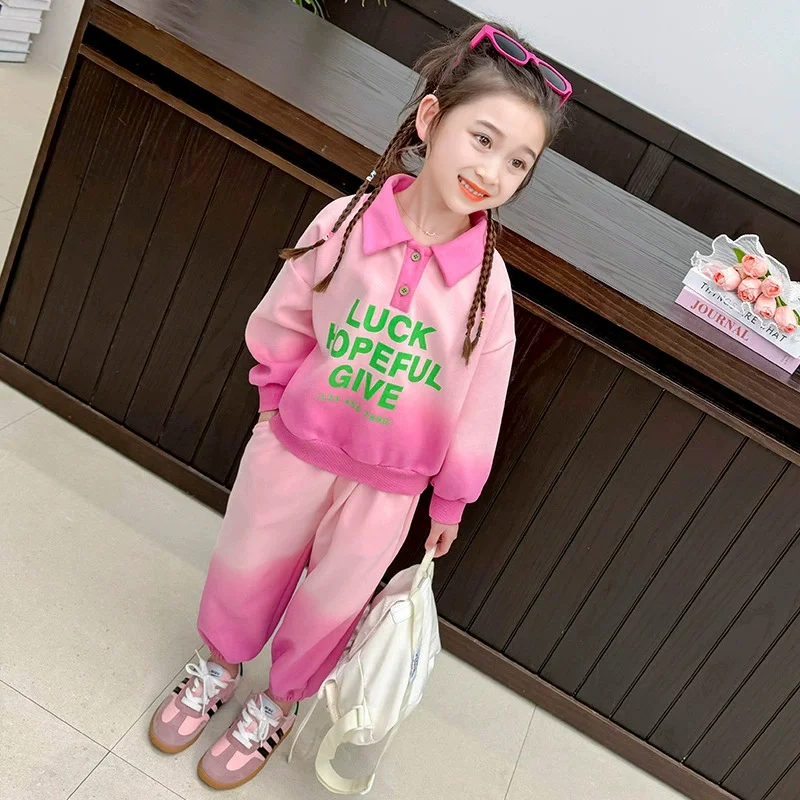 Conjunto deportivo niña con suéter y pantalón de primavera - imagen 4