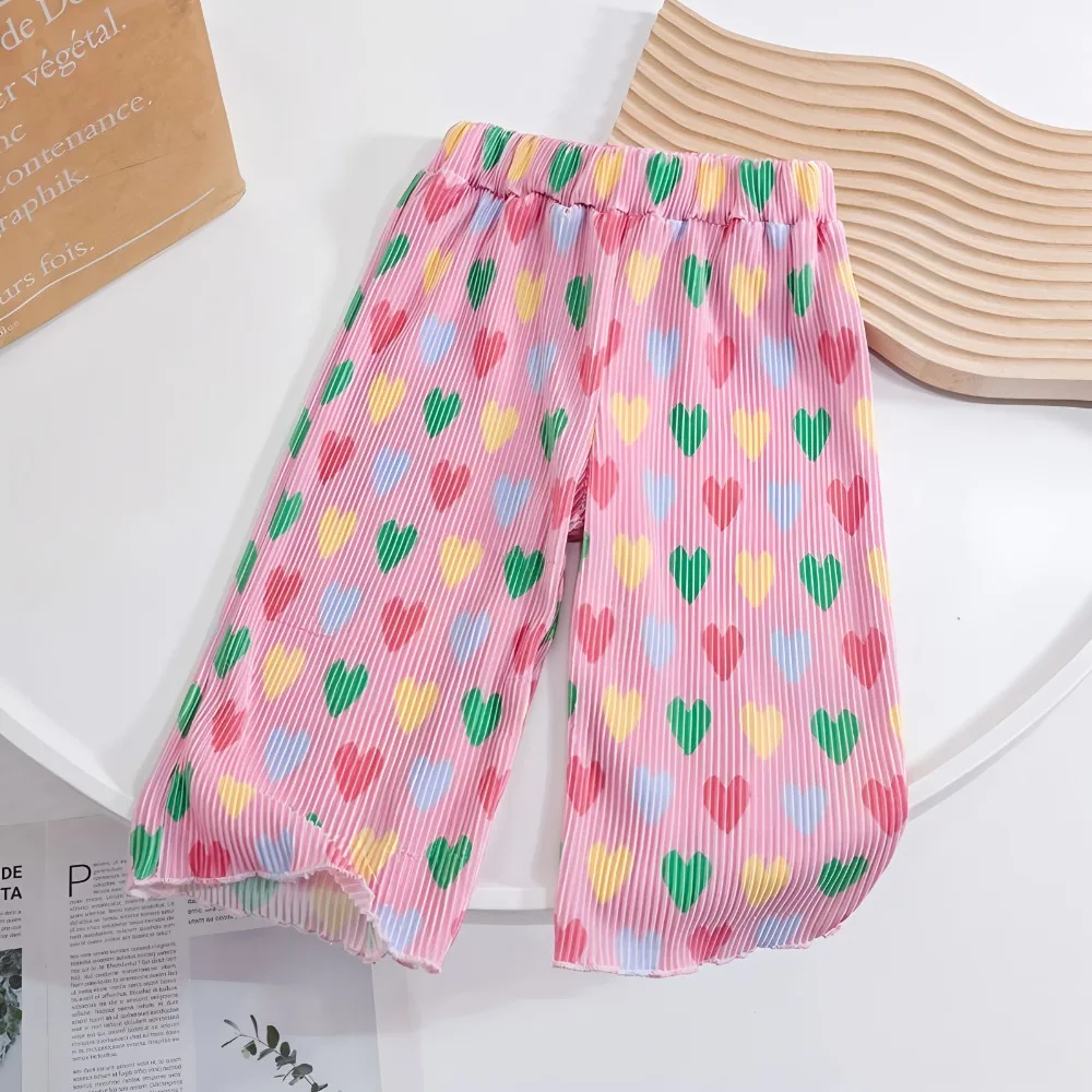 Pantalones antimosquitos con estampado de amor y cintura elástica - imagen 2