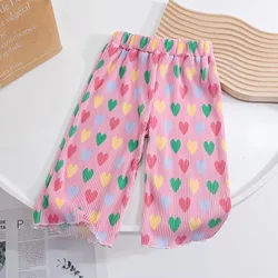 Pantalones antimosquitos con estampado de amor y cintura elástica