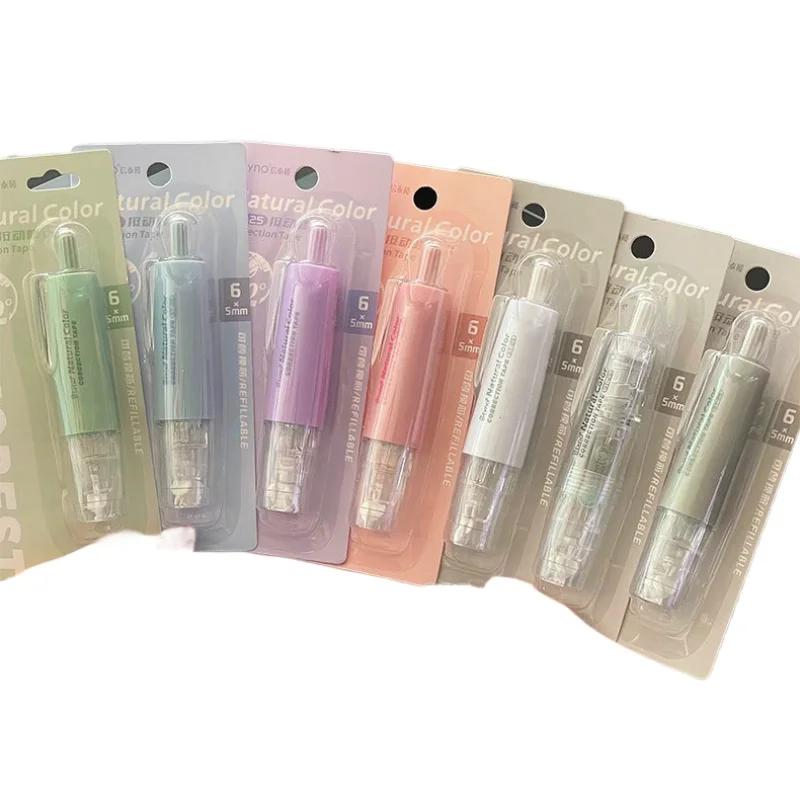 Cinta correctora transparente con diseño kawaii en carcasa transparente