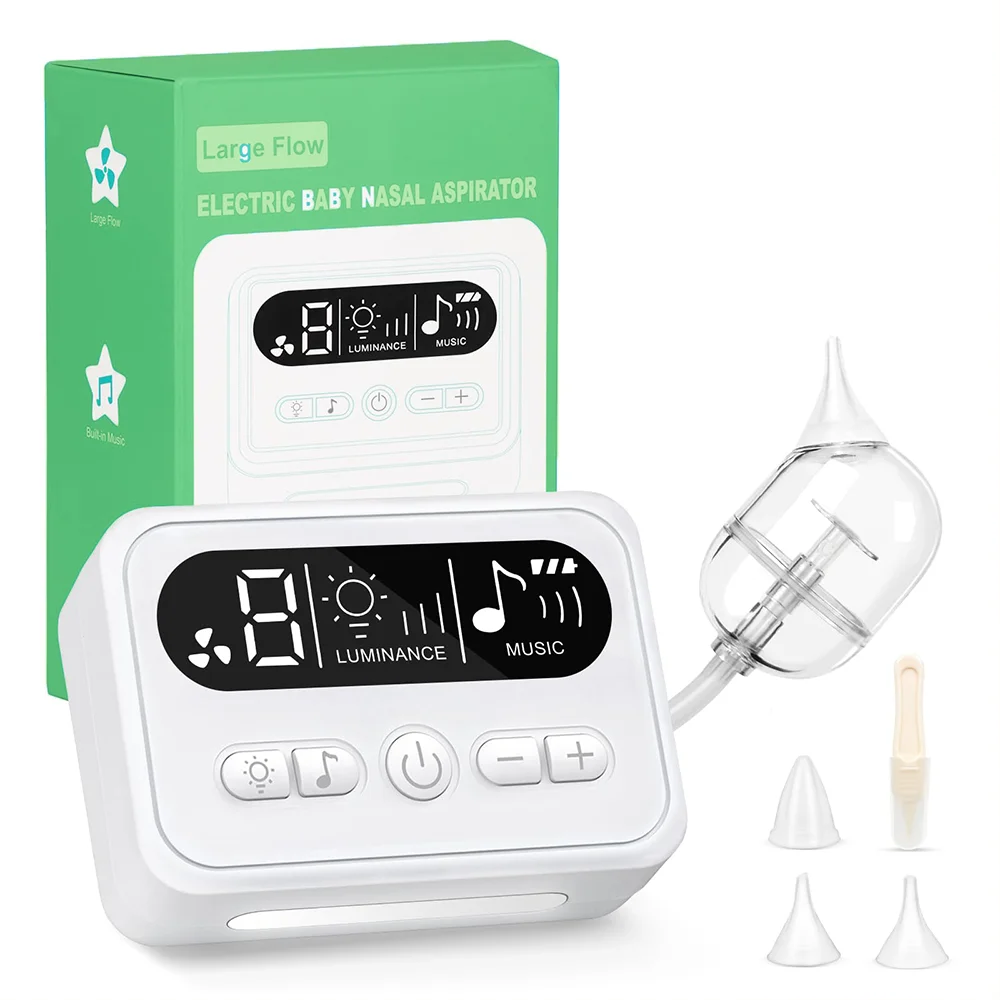 Aspirador nasal eléctrico para bebé con luz y música - imagen 2