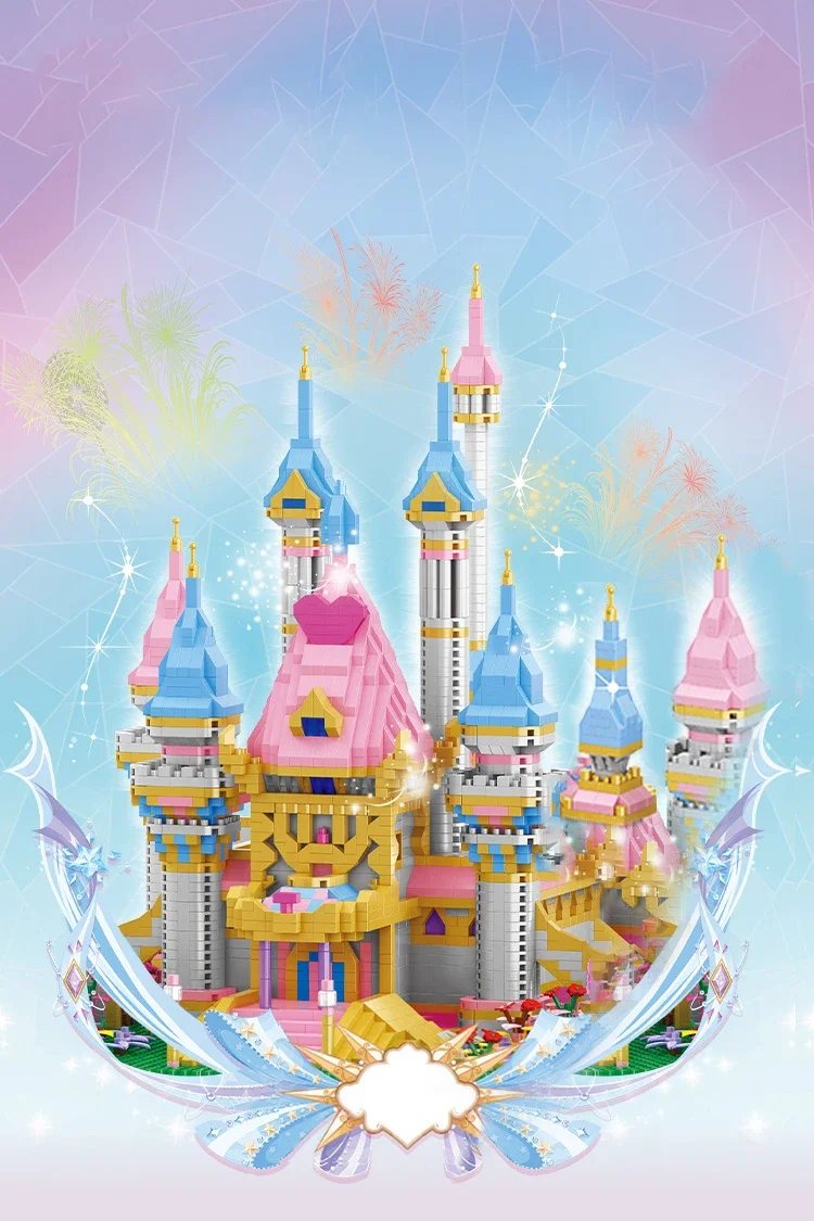 Castillo rosa de princesa construido