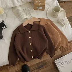 Cárdigan de lana para niños, grueso y cálido para invierno