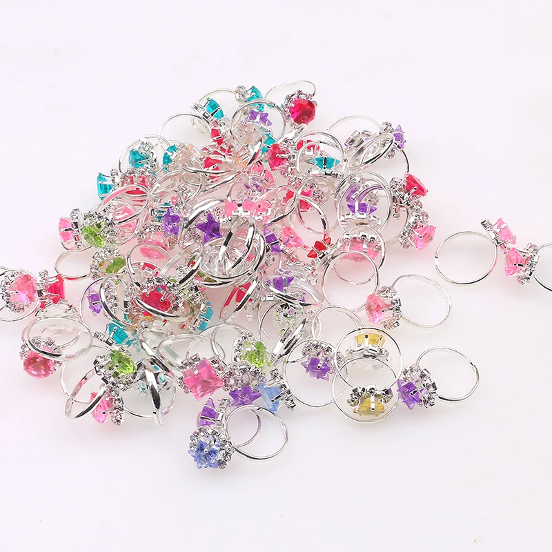 Anillos ajustables de juguete para niñas – fantasía de joyería - imagen 3