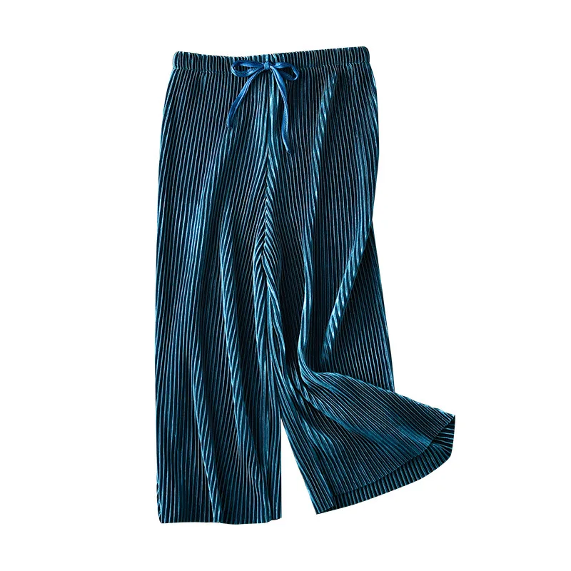 Pantalones de pierna ancha plisados en gasa para niña verano - imagen 2
