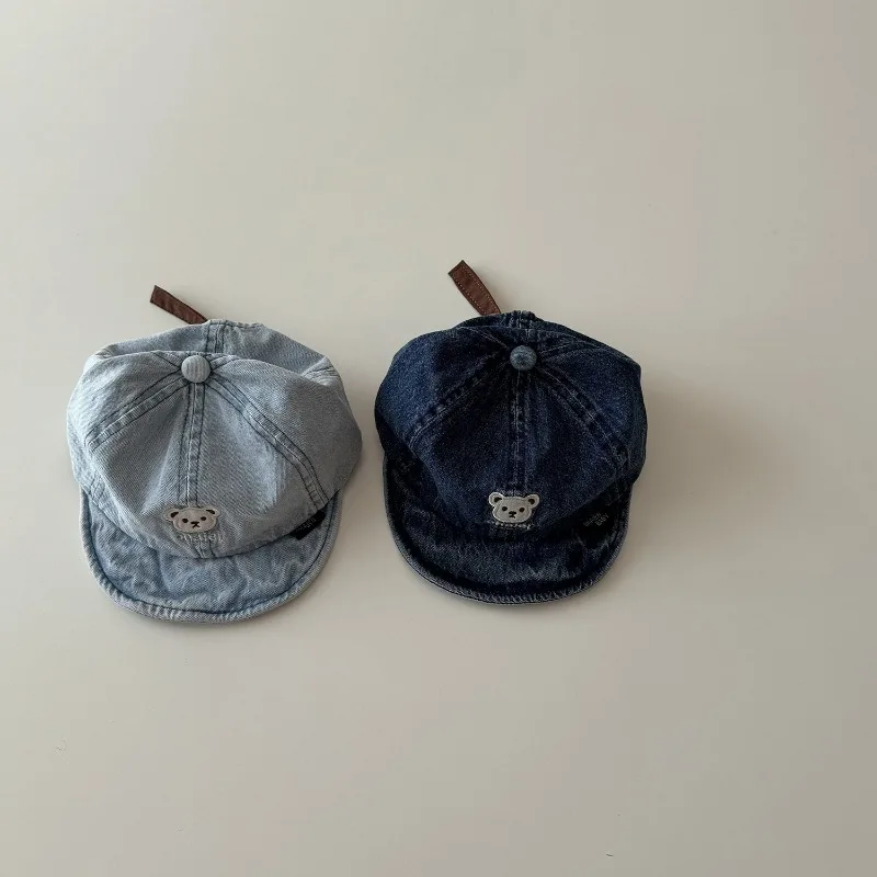 Sombrero de bebé denim suave con visera y ala - imagen 2