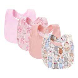 Babero bebé con rayas – Algodón absorbente doble capa para recién nacido