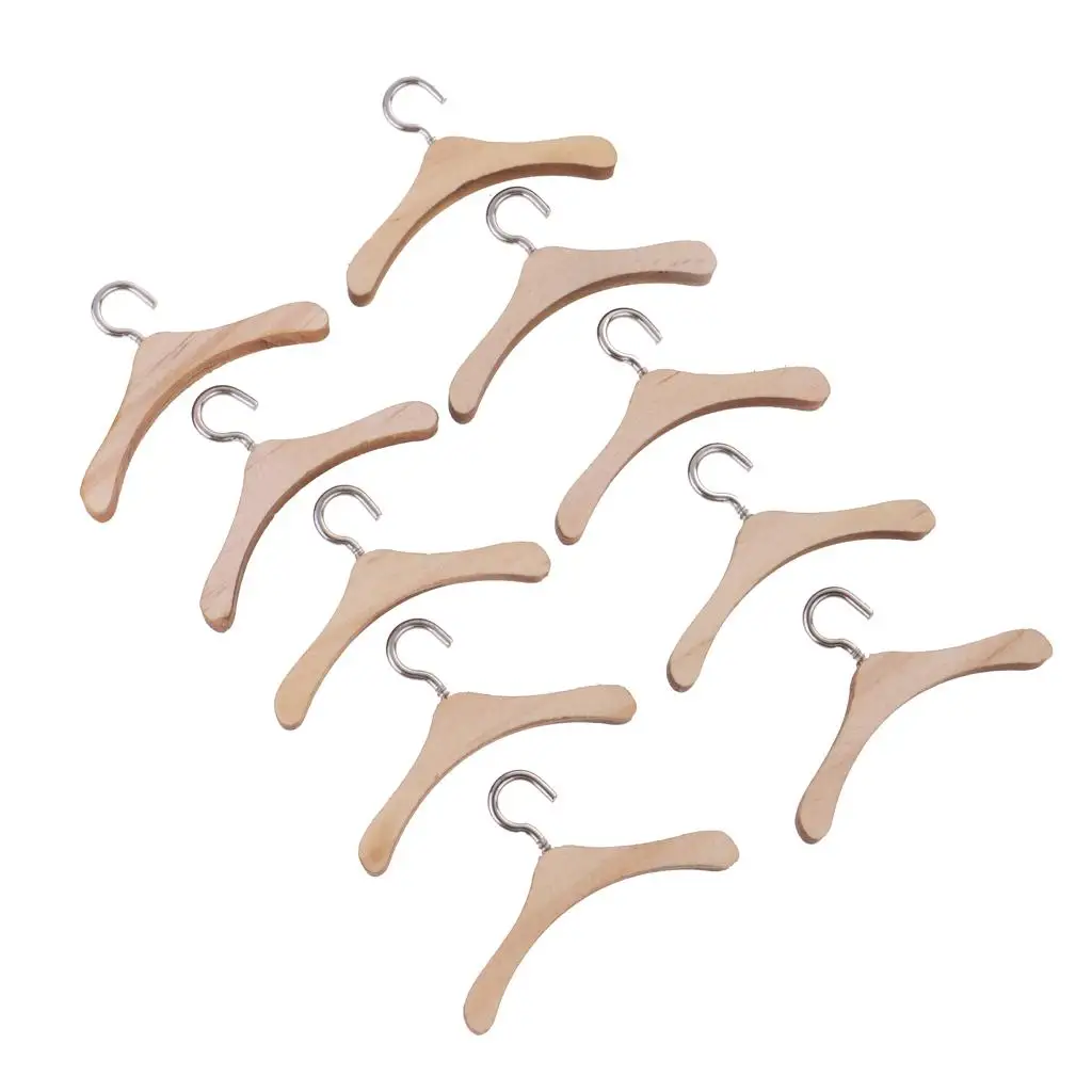 Perchas para ropa con gancho de metal y madera - imagen 2