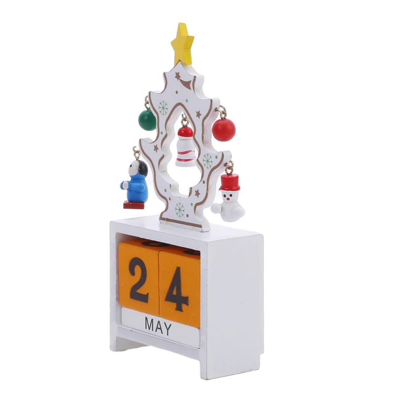 Adorno navideño artesanal con calendario digital